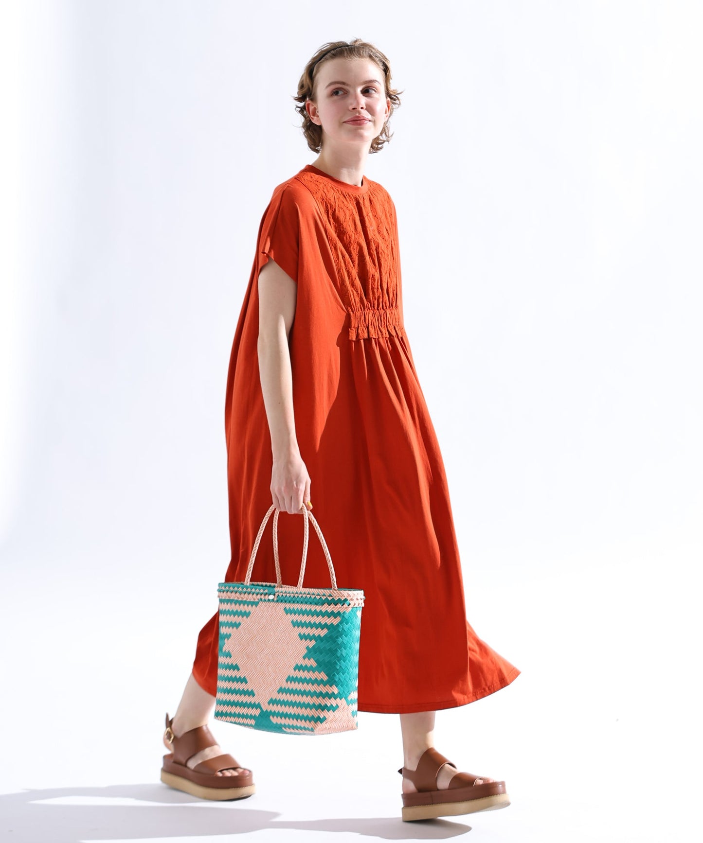 レース切り替えデザインカットソーワンピース / LKL25SOP2106